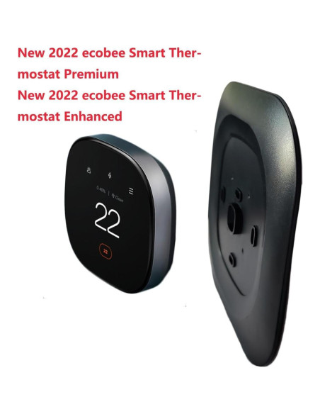 Placa de Pared Decorativa CAMGJORT para Termostato Ecobee 2022 - Negro (Paquete de 2)
