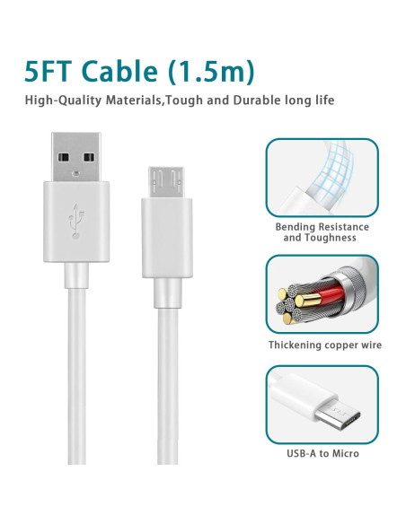 Adaptador de Carga 5 pies Odonm para Arlo Pro, Wyze Cam y más