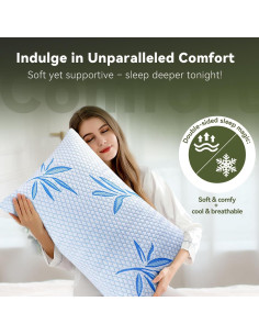 Juego de 2 Almohadas Queen Btasleeep Ajustables de Gel 2