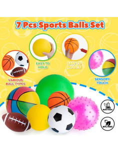 Set de 7 Pelotas Inflables HOESDA para Niños Pequeños 2