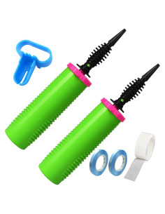 Bomba de globos manual Ouyili 2 en 1 verde con herramienta