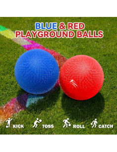 Set de 2 Pelotas de Kickball FATEUAER 21.6 cm con Bomba 2