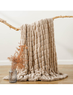 Manta de Pelo Falso Battilo Home 127x152 cm Marrón 2