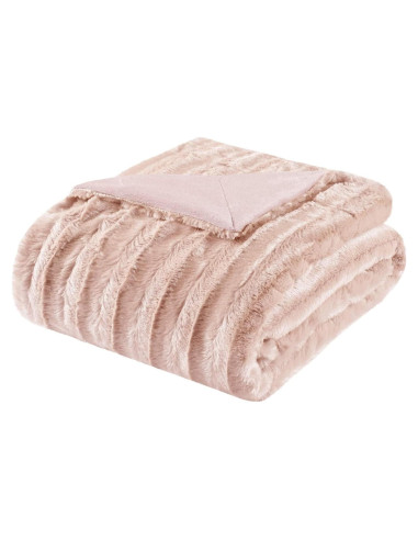 Manta Reversible Madison Park Duke 50x60 Rosa Ultra Suave