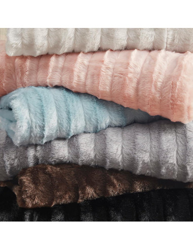 Manta Reversible Madison Park Duke 50x60 Rosa Ultra Suave