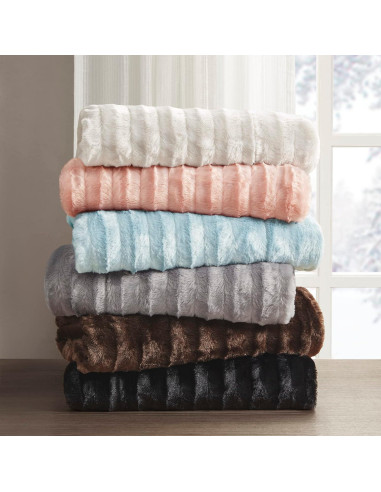 Manta Reversible Madison Park Duke 50x60 Rosa Ultra Suave