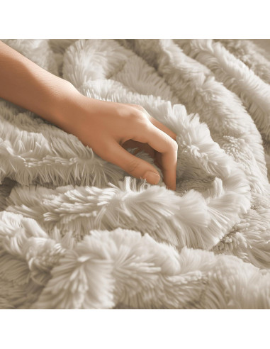 Manta Reversible Ultra Suave Hyde Lane 50x60 Beige/Kahki