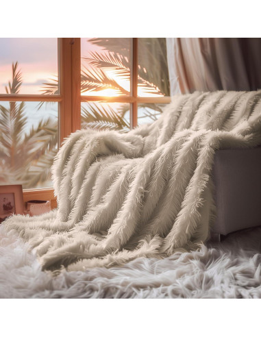 Manta Reversible Ultra Suave Hyde Lane 50x60 Beige/Kahki