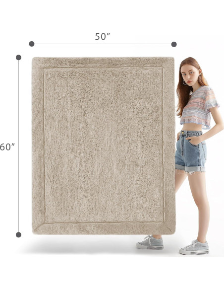 Manta Reversible Ultra Suave Hyde Lane 50x60 Beige/Kahki