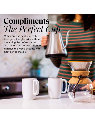 Vertedor de Café Willow & Everett - Filtro Reutilizable Acero Inoxidable
