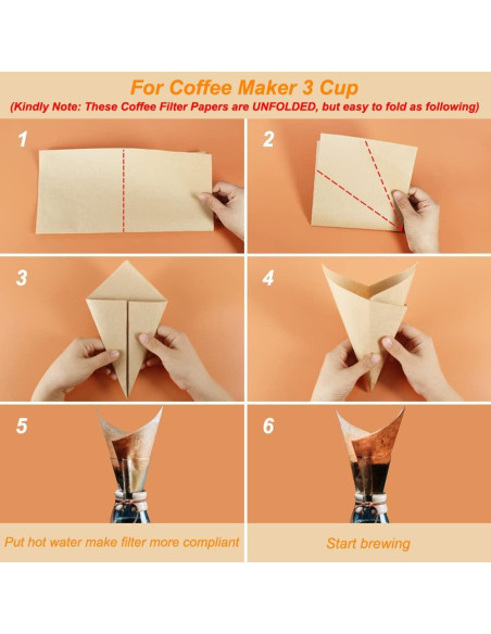 Filtros de café desechables BYKITCHEN 50 piezas 30x30 cm