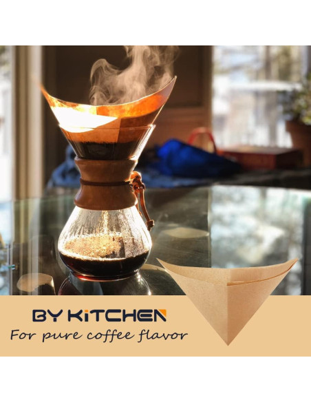 Filtros de café desechables BYKITCHEN 50 piezas 30x30 cm