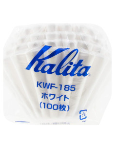 Filtros de café de papel Kalita Wave 185 - 100 unidades