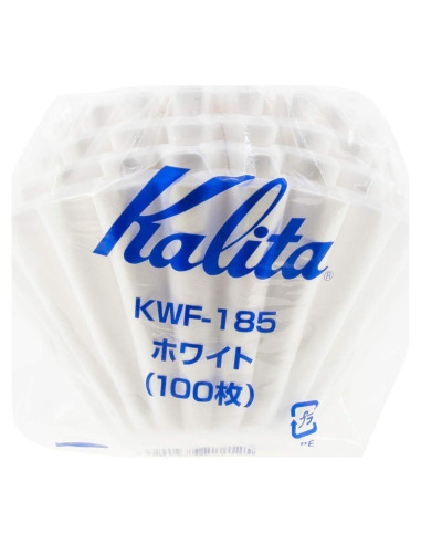 Filtros de café de papel Kalita Wave 185 - 100 unidades