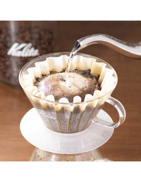 Filtros de café de papel Kalita Wave 185 - 100 unidades