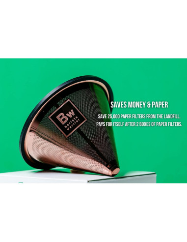 Filtro de café reutilizable Barista Warrior en cono cobre 1 unidad