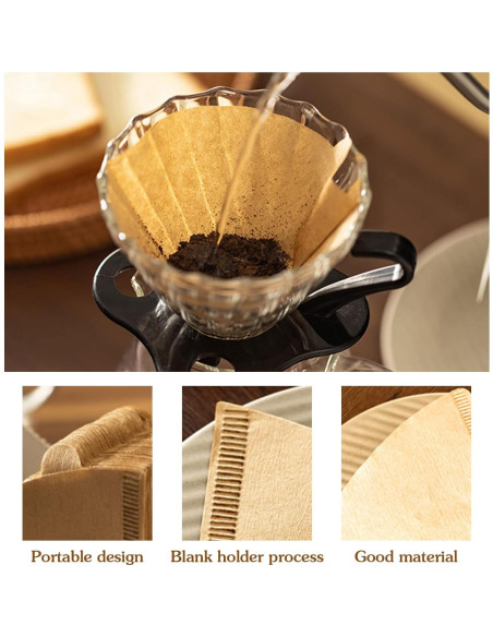 Filtros de café Prudiut 200 unidades tamaño 02 naturales