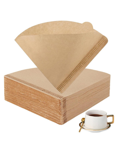 Filtros de café en cono V02 BYKITCHEN, set de 200 piezas