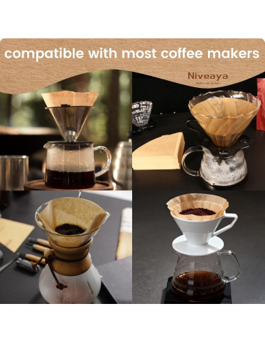 Filtros de café en cono Niveaya 200 unidades tamaño 02