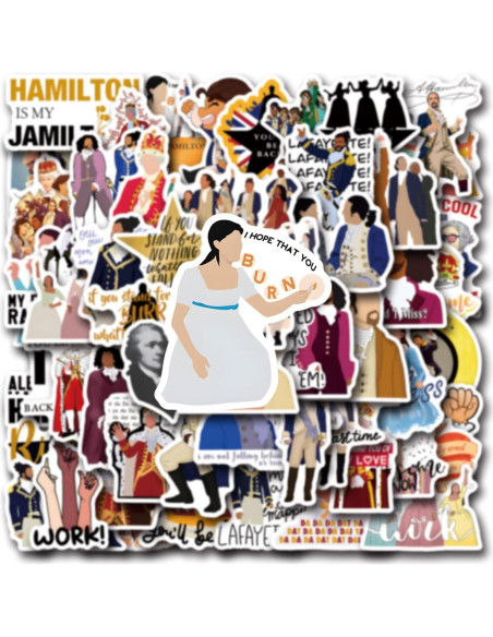 Calcomanías Musicales Hamilton 55 pcs Vinilo Impermeable Calcomanías Musicales Hamilton 55 pcs Vinilo Impermeable