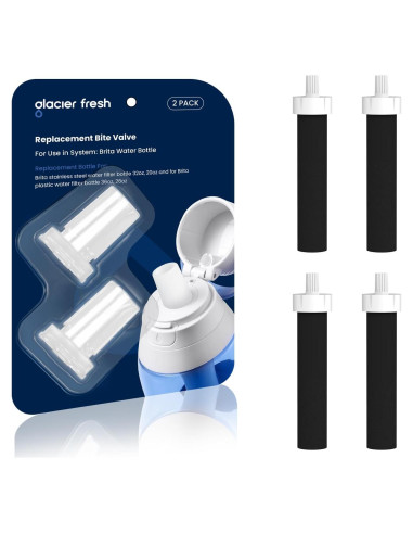Filtros de Agua GLACIER FRESH Reemplazo para Brita BB06 4 Piezas