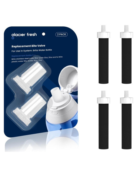Filtros de Agua GLACIER FRESH Reemplazo para Brita BB06 4 Piezas