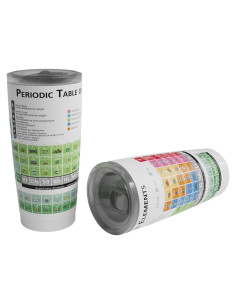 Vaso de Tabla Periódica Zastic! 591ml Acero Inoxidable Aislado