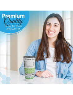 Vaso de Tabla Periódica Zastic! 591ml Acero Inoxidable Aislado 2