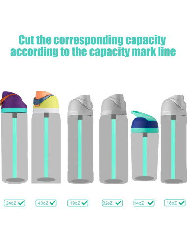 6 Popotes Reutilizables BOXOB para Botellas Owala FreeSip 414-1134ml