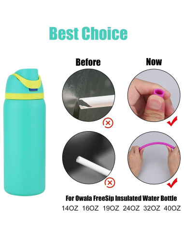 6 Popotes Reutilizables BOXOB para Botellas Owala FreeSip 414-1134ml