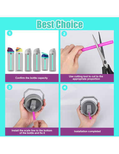 6 Popotes Reutilizables BOXOB para Botellas Owala FreeSip 414-1134ml