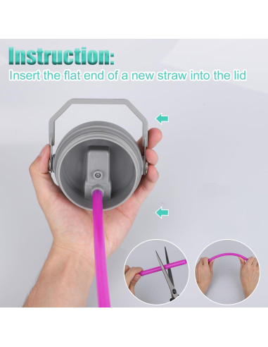 6 Popotes Reutilizables BOXOB para Botellas Owala FreeSip 414-1134ml