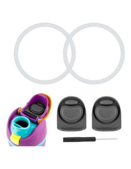 2 Tapones y 2 Anillos de Sello Gosknor para Botellas Owala
