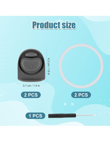 2 Tapones y 2 Anillos de Sello Gosknor para Botellas Owala