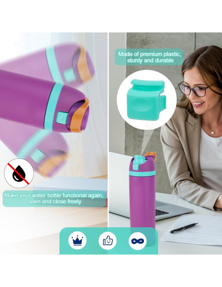 3 Botones de Reemplazo Cian para Botellas Owala FreeSip 16-40oz