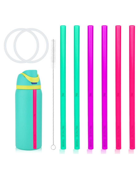 6 Popotes Reemplazo Owala FreeSip 24/32 oz + Gaskets y Cepillo