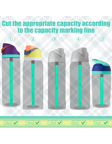 6 Popotes Reemplazo Owala FreeSip 24/32 oz + Gaskets y Cepillo