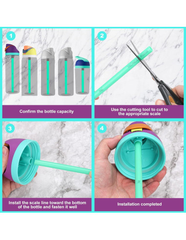 6 Popotes Reemplazo Owala FreeSip 24/32 oz + Gaskets y Cepillo