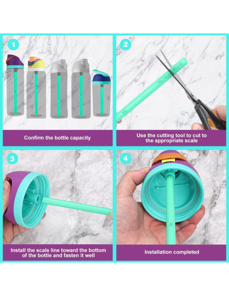 6 Popotes Reemplazo Owala FreeSip 24/32 oz + Gaskets y Cepillo