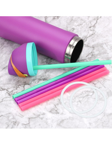 6 Popotes Reemplazo Owala FreeSip 24/32 oz + Gaskets y Cepillo