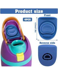 4 Tapones de Silicona TIMEDIARY para Botellas Owala FreeSip 2