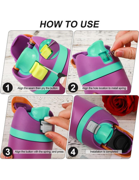 4 Botones de Reemplazo PEUTIER para Owala FreeSip 19-40oz