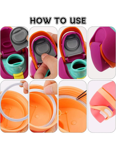 4 Tapones de Repuesto y Anillos Owala FreeSip 16-40oz Gris