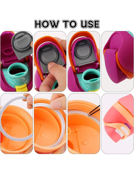 4 Tapones de Repuesto y Anillos Owala FreeSip 16-40oz Gris