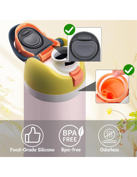 4 Tapones de Repuesto y Anillos Owala FreeSip 16-40oz Gris