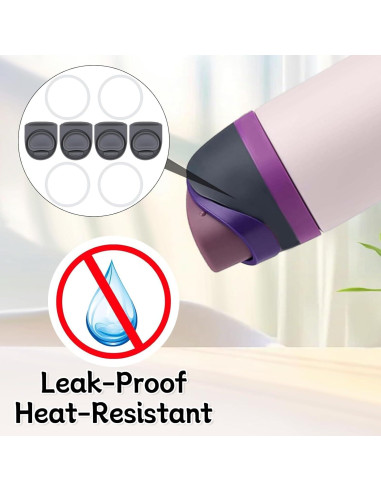 4 Tapones de Repuesto y Anillos Owala FreeSip 16-40oz Gris