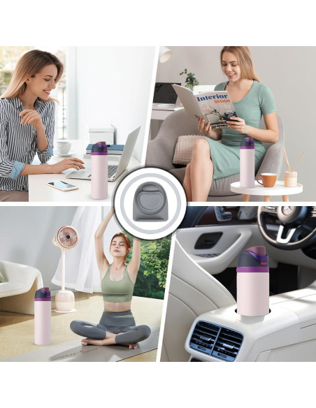 4 Tapones de Repuesto y Anillos Owala FreeSip 16-40oz Gris