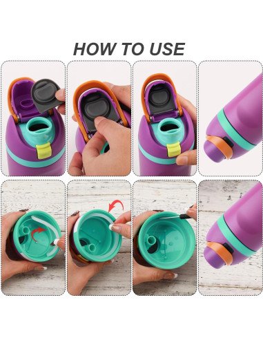 4 Piezas Anillos y Tapones de Silicona PEUTIER para Owala