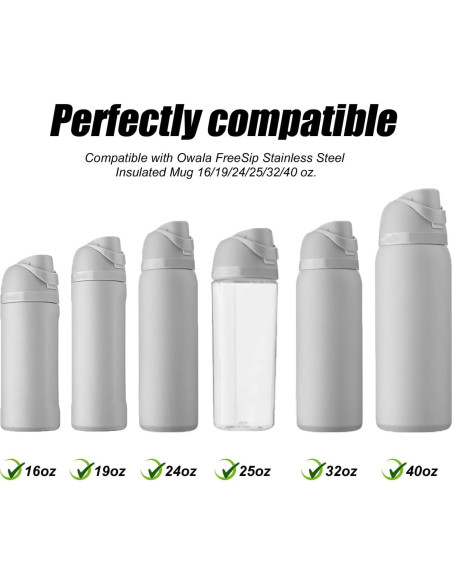 4 Piezas Anillos y Tapones de Silicona PEUTIER para Owala