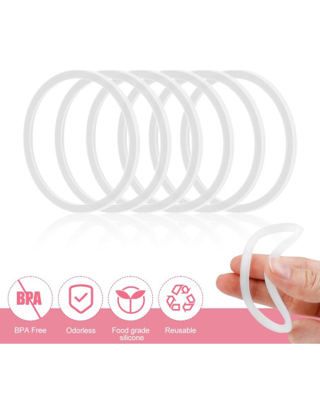 Juntas de Reemplazo Owala FreeSip 6 Piezas Silicona Transparente